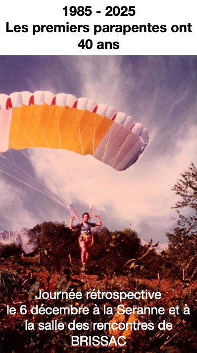 Image présentant un parapente décollant dans les années 1987 depuis St Hilaire du Touvet