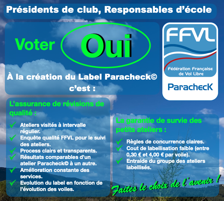 Paracheck votez OUI