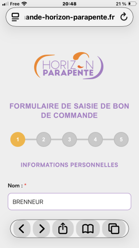 Horizon reparation commande Etape 1