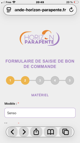Horizon parapente étape 2 votre matériel