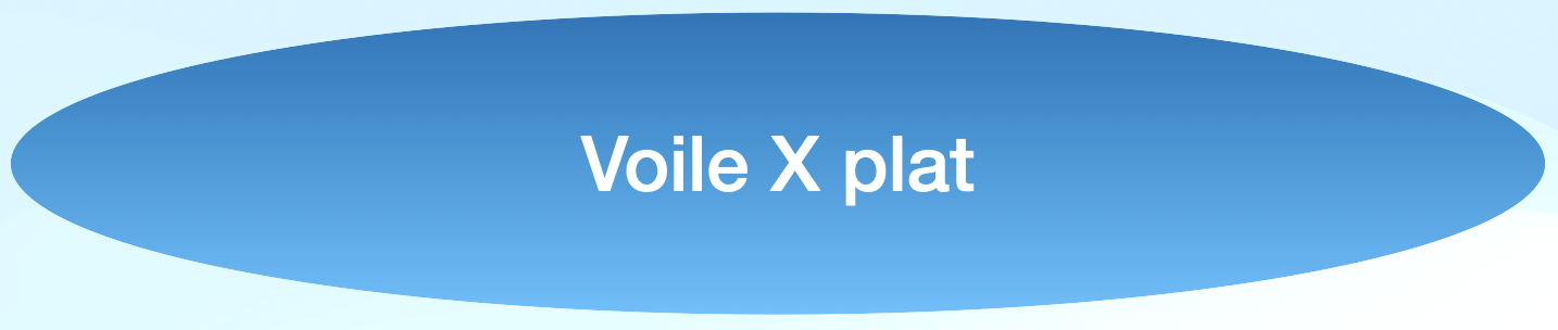 Voile X à plat